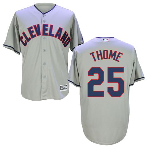 Indians #25 Jim Thome Grey New Cool Base Stitched MLB Jersey